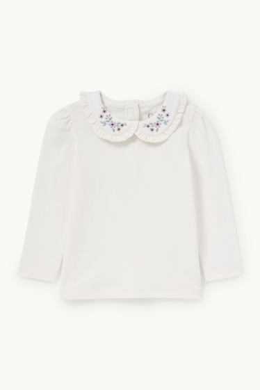 Bébés filles - Petites fleurs - ensemble bébé - 2 pièces - gris foncé