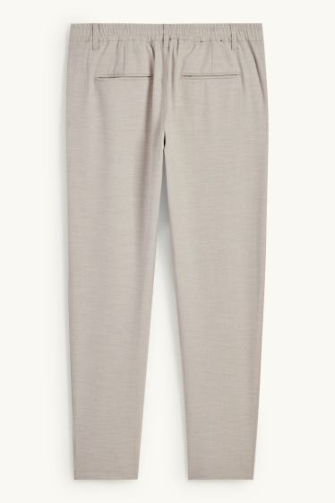 Heren - Chino - tapered fit - licht beige