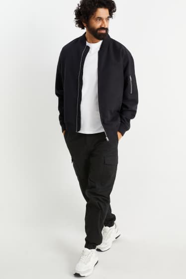 Hommes - Pantalon cargo - regular fit - LYCRA® - noir