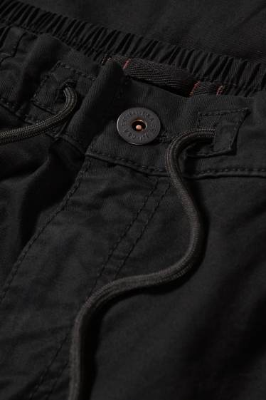 Hommes - Pantalon cargo - regular fit - LYCRA® - noir