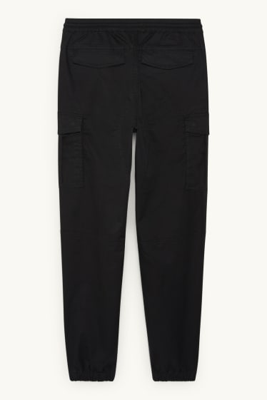Hommes - Pantalon cargo - regular fit - LYCRA® - noir