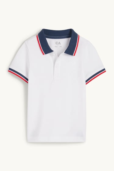 Children Boys - Tractor - polo shirt - white