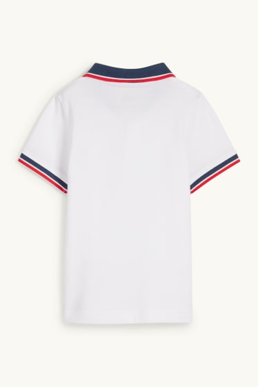 Children Boys - Tractor - polo shirt - white