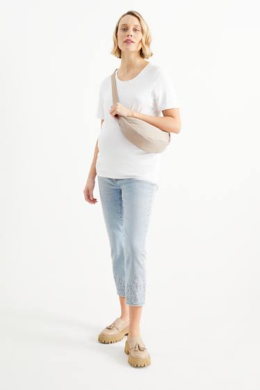 Dona - Texans de maternitat - slim jeans - texà blau clar