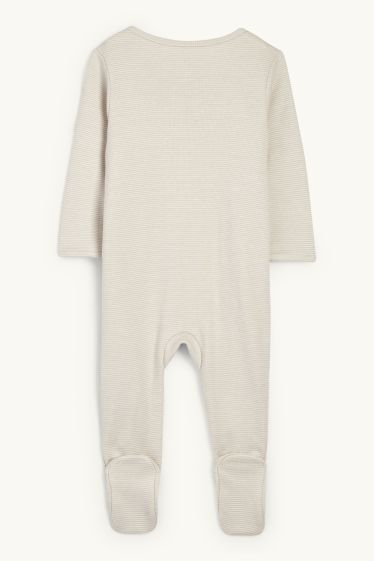 Baby Jungen - Dumbo - Baby-Schlafanzug - gestreift - hellbeige