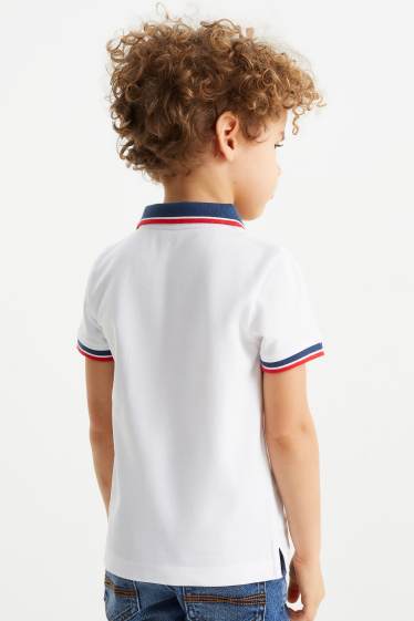 Children Boys - Tractor - polo shirt - white