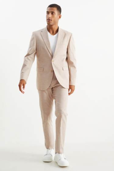 Men - Mix-and-match trousers - regular fit - Flex - LYCRA® - light beige
