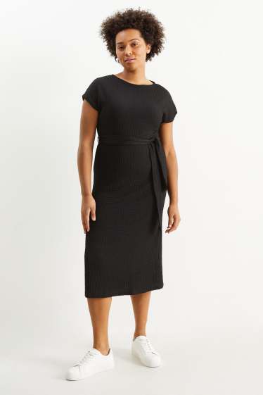 Femei - Rochie-tricou - negru