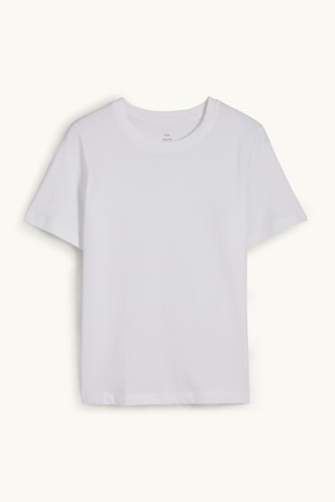 Damen - Basic-T-Shirt - weiß
