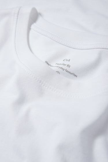 Damen - Basic-T-Shirt - weiß