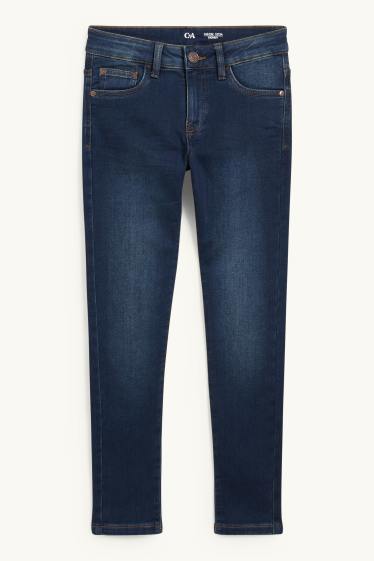 Kinderen: jongens - Skinny jeans - jog denim - jeansdonkerblauw