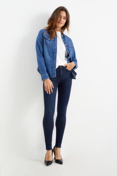 Dona - Premium Denim by C&A - straight jeans - mid waist- LYCRA® - texà blau fosc