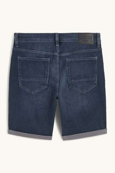 Pánské - Džínové šortky - jog denim - LYCRA® - džíny - tmavomodré