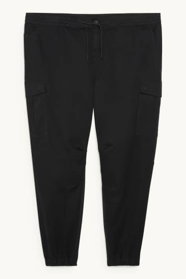 Herren - Cargohose - Tapered Fit - LYCRA® - schwarz