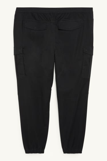 Herren - Cargohose - Tapered Fit - LYCRA® - schwarz