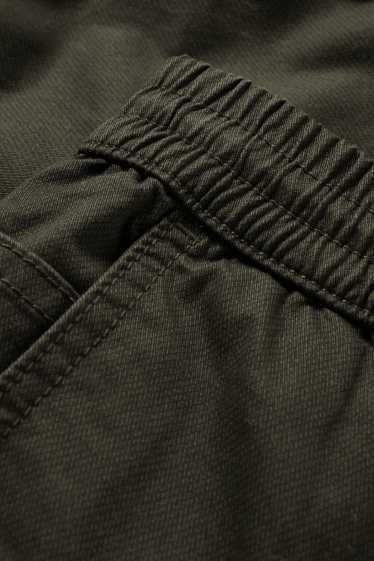 Hommes - Pantalon cargo - regular fit - LYCRA® - jean vert