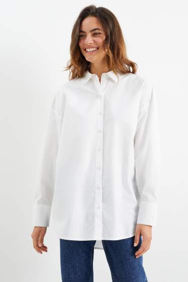 Damen - Bluse - weiß