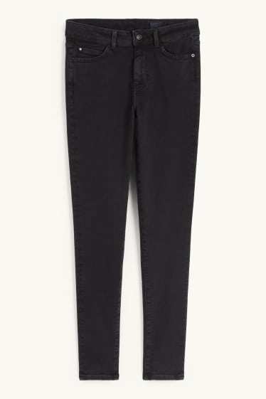 Dámské - Premium Denim by C&A - skinny jeans - mid waist - černá