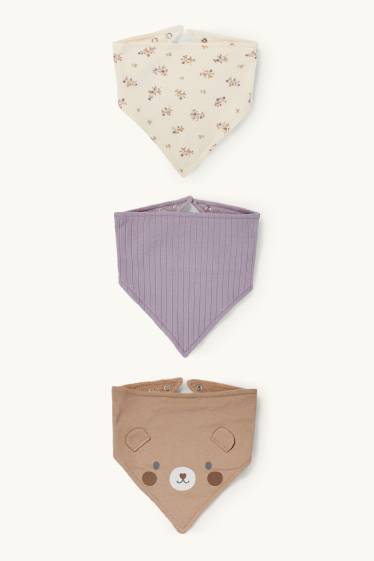 Nadó nen - Paquet de 3 - ossets - pitet bandana per a nadó - violeta clar