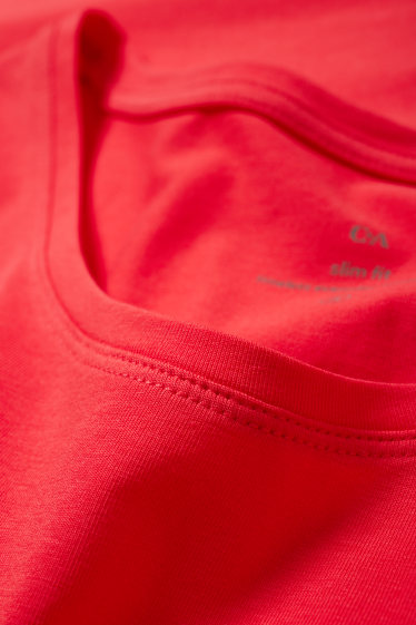 Damen - Basic-T-Shirt - rot