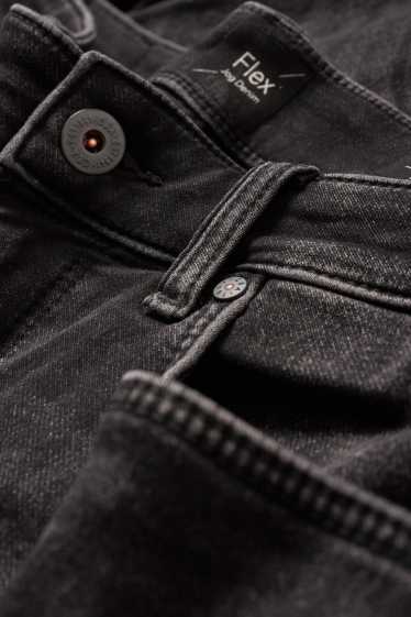 Pánské - Džínové šortky - Flex jog denim - LYCRA® - černá