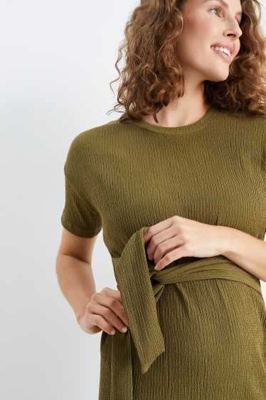 Femmes - Robe de grossesse - vert foncé
