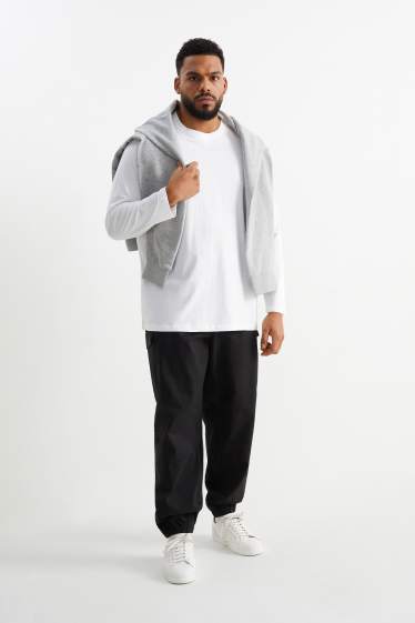 Hommes - Pantalon cargo - regular fit - noir