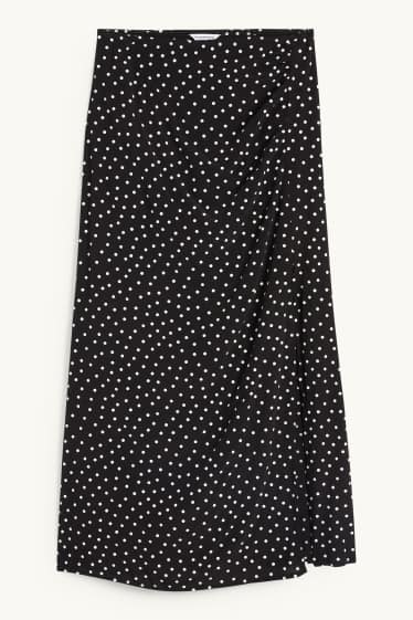 Dames - Rok - met stippen - zwart