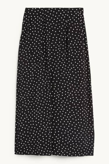 Dames - Rok - met stippen - zwart