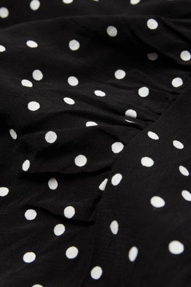 Dames - Rok - met stippen - zwart