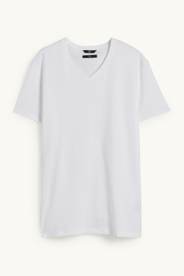 Mężczyźni - T-shirt - Flex - slim fit - biały