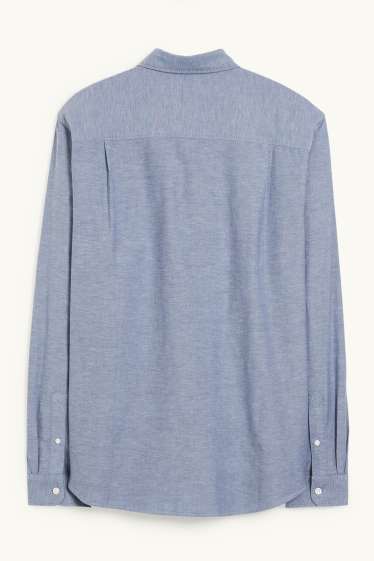 Pánské - Oxfordská košile - regular fit - button-down - modrá
