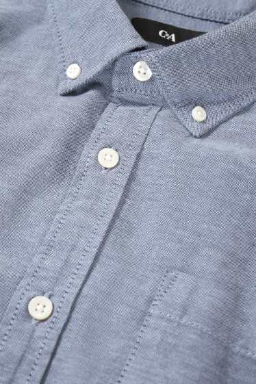 Pánské - Oxfordská košile - regular fit - button-down - modrá