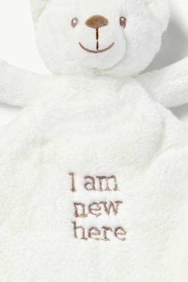 Unisexe - Ourson - doudou bébé - blanc