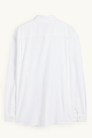 Hommes - Chemise oxford - regular fit - col button-down - blanc crème