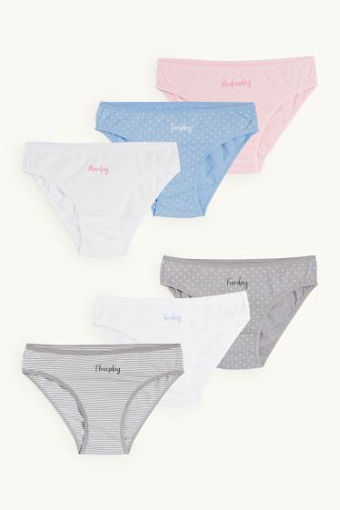 Children Girls - Multipack of 6 - days of the week - briefs - cremewhite