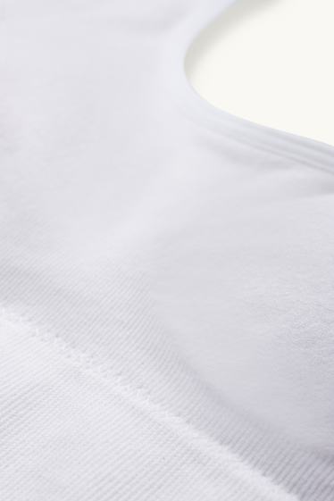Dames - Bustier - gewatteerd - naadloos - wit