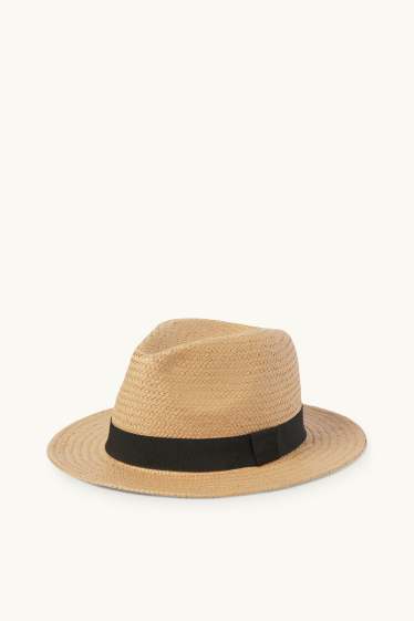 Uomo - Cappello di paglia - beige