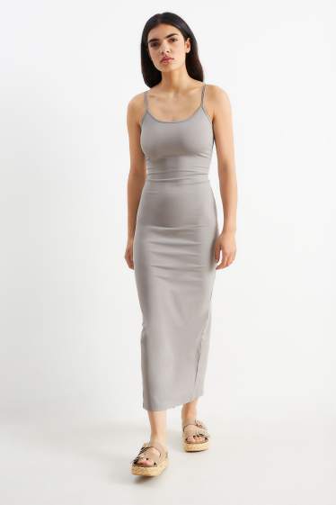 Femmes - Robe moulante - gris