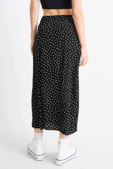 Dames - Rok - met stippen - zwart