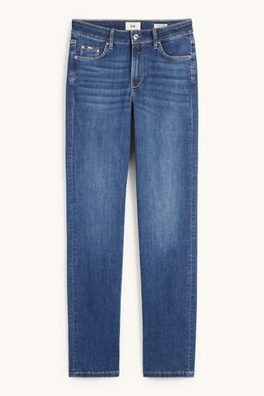 Femmes - Jean coupe droite - mid waist - LYCRA® - jean bleu