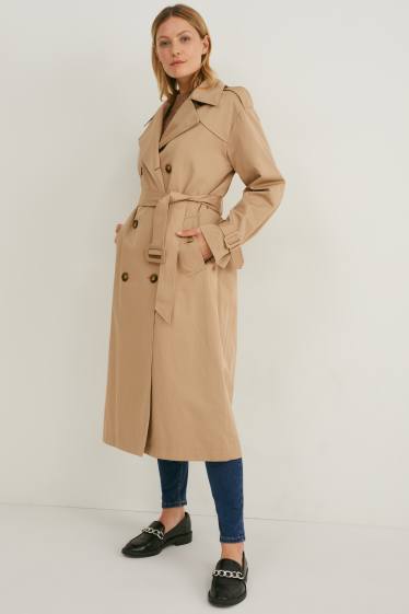 Mujer - Gabardina - topo