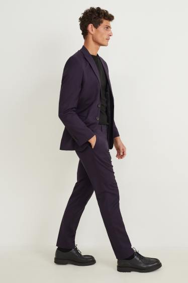 Men - Mix-and-match trousers - slim fit - Flex - stretch  - purple