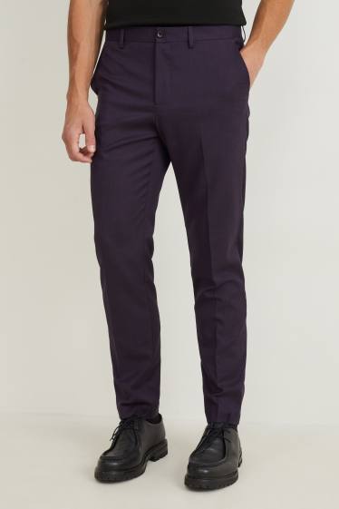 Men - Mix-and-match trousers - slim fit - Flex - stretch  - purple