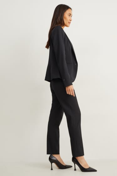 Dona - Pantalons formals - mid waist - slim fit - Mix & Match - negre