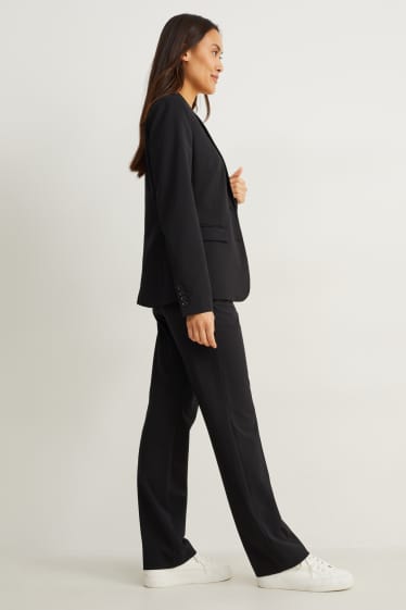 Dona - Pantalons formals - mid waist - slim fit - Mix & Match - negre