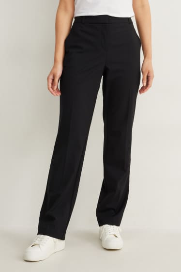Dona - Pantalons formals - mid waist - slim fit - Mix & Match - negre