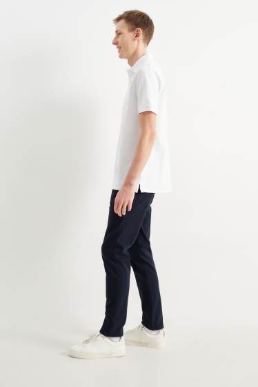Hommes - Pantalon - slim fit - Flex - bleu foncé