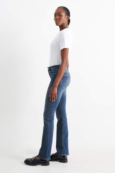 Women - Bootcut jeans - mid-rise waist - LYCRA® - blue denim