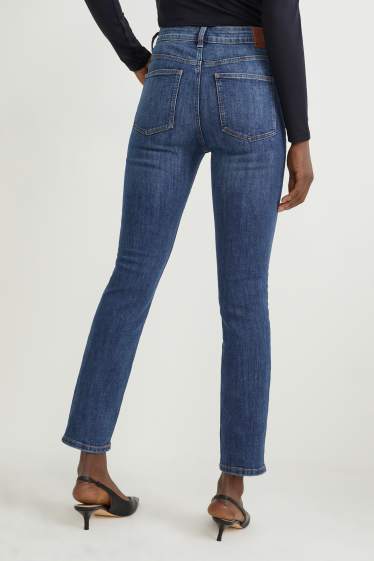 Damen - Slim Jeans - High Waist - jeansblau